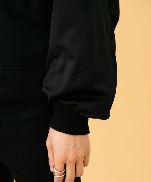 STUDIOUS（ステュディオス）の「【STUDIOUS】スウェードサテンビッグシルエットMA-1（MA-1・メンズ・ブラック/ブラウン/グレイッシュベージュ・1/2/3）」の14枚目の写真