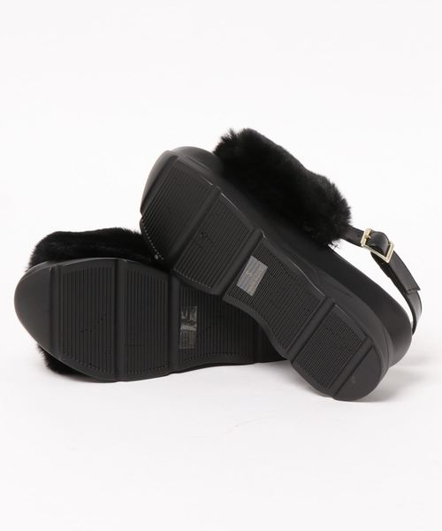 KOBE LETTUCE（コウベレタス）の「エコファー厚底スポーツサンダル（サンダル・レディース・アイボリー/ブラウン/ブラック・L/LL/M/S）」の5枚目の写真