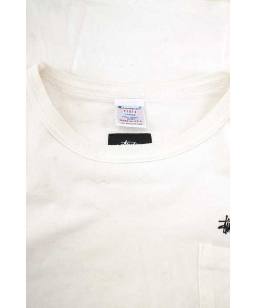 激レア正規商品 古着 チャンピオン×STUSSY コラボ 限定 ベンチコート STUSSY - チャンピオン/ステューシー/コラボ/限定/ベンチコート