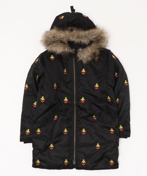 HYSTERIC MINI（ヒステリックミニ）の「EMBROIDERY 総柄刺繍モッズ  