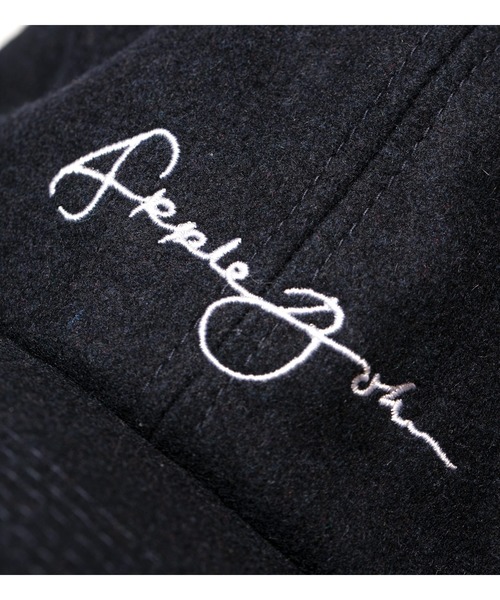 Applebum SJ LOGO刺繍 WOOLCAP BLACK　ユニセックス Applebum SJ LOGO刺繍 WOOL BLACK ユニセックスキャップ