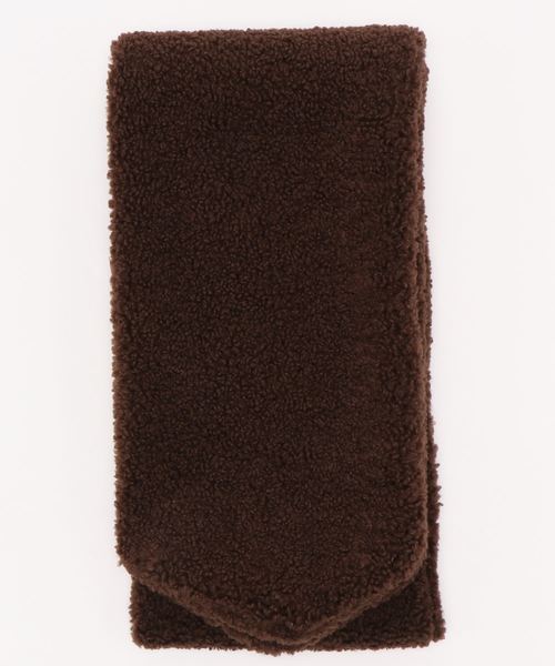 KOBE LETTUCE（コウベレタス）の「ボリュームボアマフラー（マフラー・レディース・アイボリー/ピンク/ブラウン・FREE）」の4枚目の写真