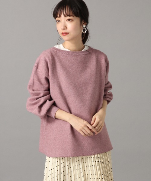LOWRYS FARM(ローリーズファーム)の「Wジャカードボートプルオーバー 865231(ニット/セーター・レディース・ブラック/パープル/ブラウン/アイボリー・FREE)」の4枚目の写真