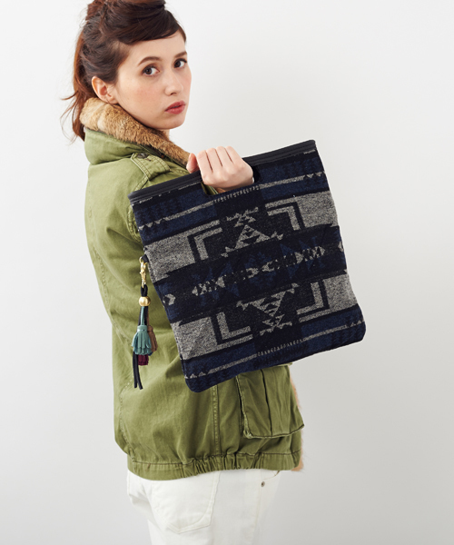 Another Edition（アナザーエディション）の「ae NTV CLT（クラッチバッグ・レディース・ネイビー/ライトピンク・ﾌﾘ-）」の10枚目の写真