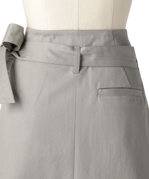 Drawer（ドゥロワー）の「Drawer コットンサイドベルトラップスカート  