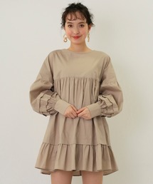 袖タック入りＡラインチュニック