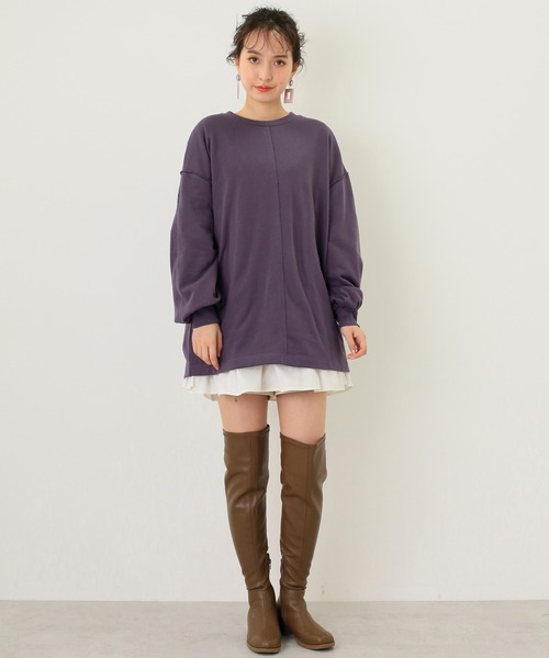 one after another NICE CLAUP(ワンアフターアナザーナイスクラップ)の「袖タック入りAラインチュニック(ワンピース・レディース・アイボリー/オフホワイト/ベージュ・FREE)」の15枚目の写真