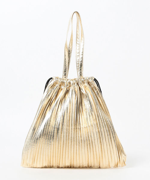 Ray BEAMS(レイビームス)の「Ray BEAMS / メタリック プリーツ バッグ(ハンドバッグ・レディース・シルバー/ゴールド・ONE SIZE)」の9枚目の写真