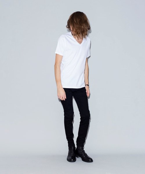 NO ID.（ノーアイディ）の「ロイヤルクールV/N-T（Tシャツ/カットソー・メンズ・ホワイト/ブラック/オレンジ/グリーン・1/2）」の9枚目の写真