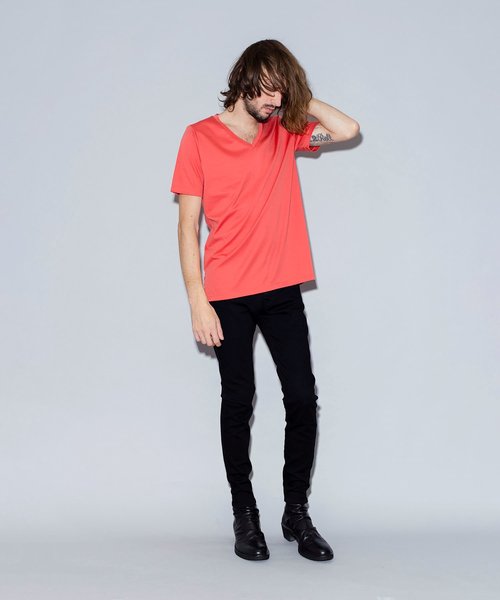 NO ID.（ノーアイディ）の「ロイヤルクールV/N-T（Tシャツ/カットソー・メンズ・ホワイト/ブラック/オレンジ/グリーン・1/2）」の10枚目の写真