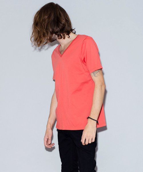 NO ID.（ノーアイディ）の「ロイヤルクールV/N-T（Tシャツ/カットソー・メンズ・ホワイト/ブラック/オレンジ/グリーン・1/2）」の15枚目の写真