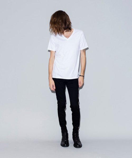 NO ID.（ノーアイディ）の「ロイヤルクールV/N-T（Tシャツ/カットソー・メンズ・ホワイト/ブラック/オレンジ/グリーン・1/2）」の18枚目の写真
