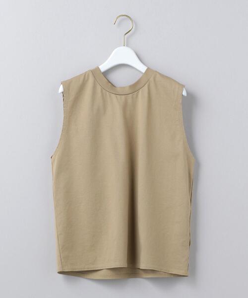 6（ロク）の「＜6(ROKU)＞BACK TUCK NO SLEEVE PULLOVER/カットソー ◆（Tシャツ/カットソー・レディース・ベージュ/コバルトブルー/ホワイト・FREE）」の10枚目の写真