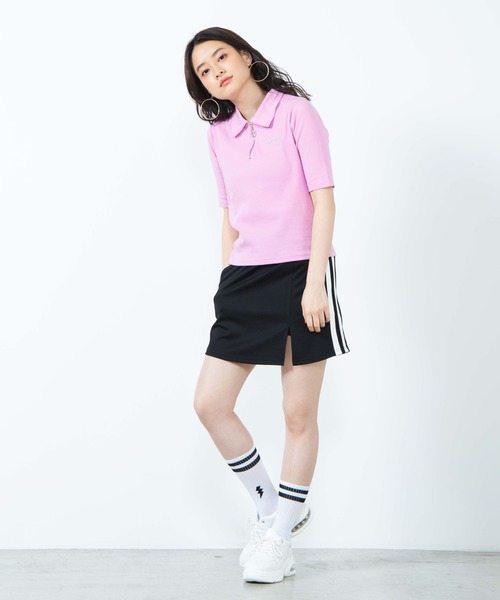 WEGO(ウィゴー)の「DISPARK/チャームジップリブTシャツ(Tシャツ/カットソー・レディース・ホワイト/ピンク・FREE)」の12枚目の写真