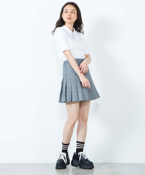 WEGO(ウィゴー)の「DISPARK/チャームジップリブTシャツ(Tシャツ/カットソー・レディース・ホワイト/ピンク・FREE)」の8枚目の写真