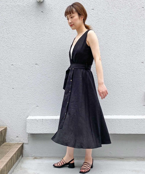 PICCIN（ピッチン）の「ヘムラインボタンワンピース（ワンピース・レディース・ブラック/モカ・M/L）」の4枚目の写真