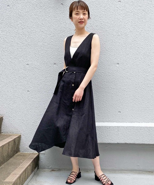 PICCIN（ピッチン）の「ヘムラインボタンワンピース（ワンピース・レディース・ブラック/モカ・M/L）」の5枚目の写真