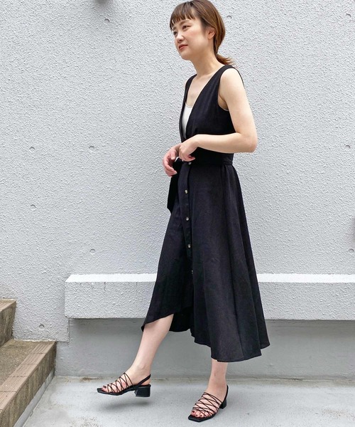 PICCIN（ピッチン）の「ヘムラインボタンワンピース（ワンピース・レディース・ブラック/モカ・M/L）」の6枚目の写真