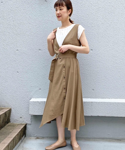 PICCIN（ピッチン）の「ヘムラインボタンワンピース（ワンピース・レディース・ブラック/モカ・M/L）」の10枚目の写真