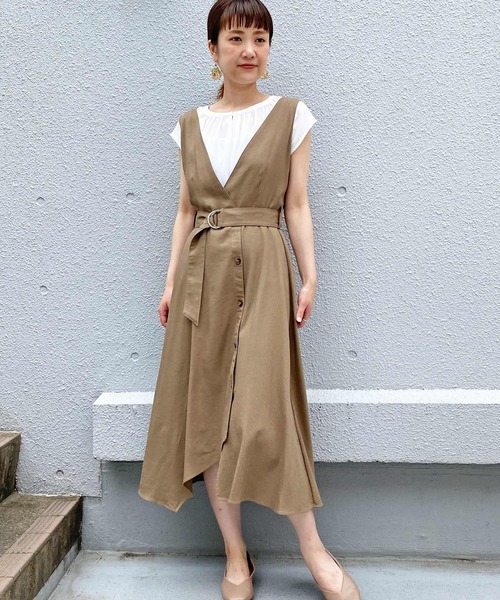 PICCIN（ピッチン）の「ヘムラインボタンワンピース（ワンピース・レディース・ブラック/モカ・M/L）」の12枚目の写真