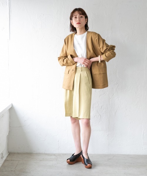 LOWRYS FARM（ローリーズファーム）の「テンセルハーフパンツ　878715（その他パンツ・レディース・チャコールグレー/イエロー/アイボリー・FREE）」の4枚目の写真