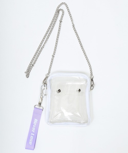 WC（ダブル シー）の「WC/クリアポケットミニショルダーバッグ（ショルダーバッグ・レディース・ホワイト/ブラック/その他1/グリーン・FREE）」の4枚目の写真