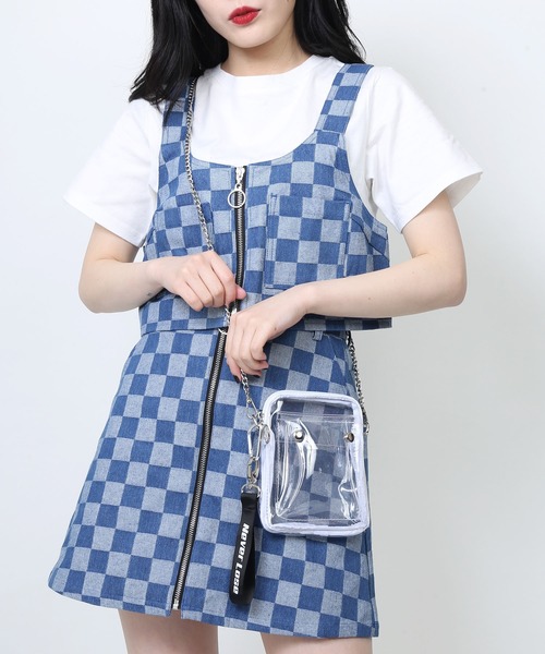 WC（ダブル シー）の「WC/クリアポケットミニショルダーバッグ（ショルダーバッグ・レディース・ホワイト/ブラック/その他1/グリーン・FREE）」の6枚目の写真