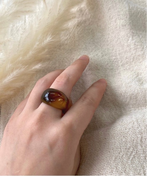 apres jour（アプレジュール）の「【apres jour×ARIAZ】カラーリング（リング・レディース・ライトブルー/オフホワイト/ゴールド/ライトブラウン/ミント/ピンクベージュ/ライトピンク/ライトベージュ・FREE）」の3枚目の写真