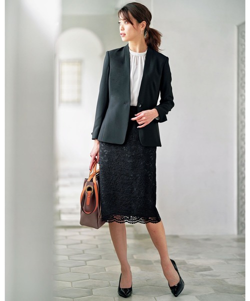 レース使い万能5点セット ジーラ GeeRA 【セレモニー5点スーツ】多彩な着回し！レース使い