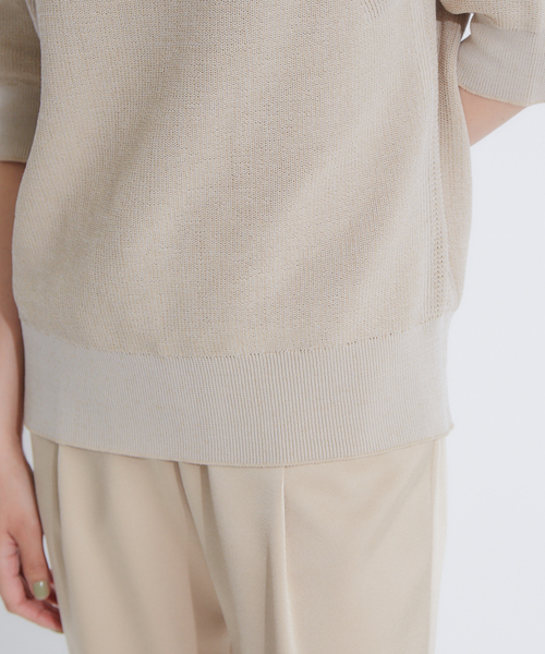 qualite（カリテ）の「ラグラン片畦ニット（ニット/セーター・レディース・ライトブルー/ホワイト/カーキ/ベージュ・フリー）」の21枚目の写真