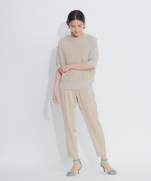 qualite（カリテ）の「ラグラン片畦ニット（ニット/セーター・レディース・ライトブルー/ホワイト/カーキ/ベージュ・フリー）」の17枚目の写真