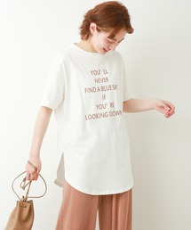 n'ee-ne | USAコットン　ロゴプリントTシャツ(Tシャツ/カットソー)