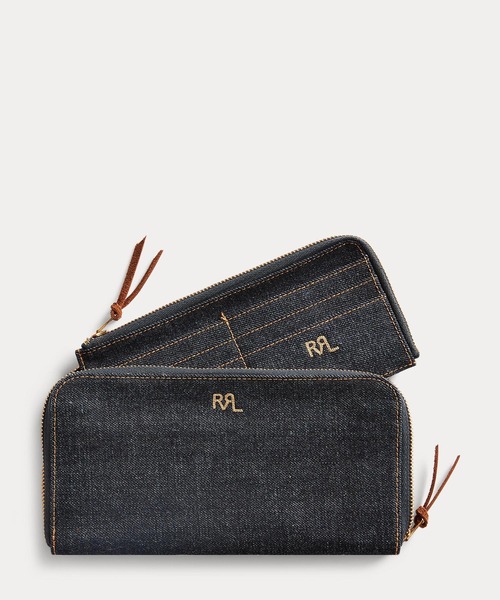 新品 ダブルアールエル　RRL インディゴデニム　長財布　トラベルウォレット インディゴ デニム トラベル ウォレット（財布）｜RRL（ダブル アール