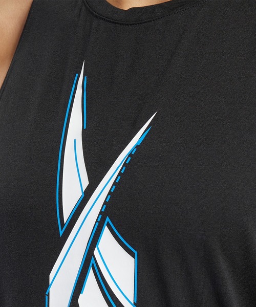 Reebok（リーボック）の「ワークアウト レディ スプレミアム タンク トップ / Workout Ready Supremium Tee（タンクトップ・レディース・ブラック/ピンク・SMALL/LARGE/MEDIUM/X-LARGE/XX-LARGE/X-SMALL）」の4枚目の写真