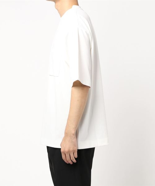 JUNRED（ジュンレッド）の「【ハーフスリーブ】ルーズフィットポンチカットソー（Tシャツ/カットソー・メンズ・ブラック/ダークブラウン/ホワイト/ライトグリーン・L/M）」の5枚目の写真