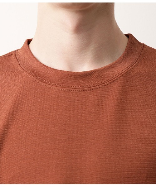 JUNRED（ジュンレッド）の「【ハーフスリーブ】ルーズフィットポンチカットソー（Tシャツ/カットソー・メンズ・ブラック/ダークブラウン/ホワイト/ライトグリーン・L/M）」の13枚目の写真