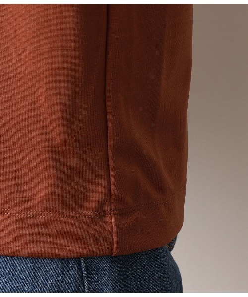 JUNRED（ジュンレッド）の「【ハーフスリーブ】ルーズフィットポンチカットソー（Tシャツ/カットソー・メンズ・ブラック/ダークブラウン/ホワイト/ライトグリーン・L/M）」の11枚目の写真