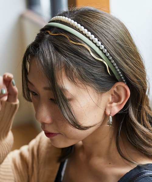 WEGO（ウィゴー）の「WEGO/【3点セット】マルチカチューシャ（カチューシャ・レディース・カーキ/その他1/ワイン/ベージュ・FREE）」の20枚目の写真