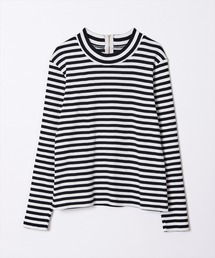 REDYAZEL | ボーダーバックジップハイネックプルオーバー(Tシャツ/カットソー)