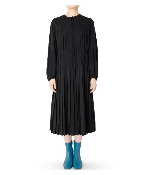 LE CIEL BLEU（ルシェルブルー）の「Pleated Collarless Dress