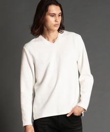 MONSIEUR NICOLE（ムッシュニコル）の「メランジダブルフェイスVネックカットソー（Tシャツ/カットソー・メンズ）」