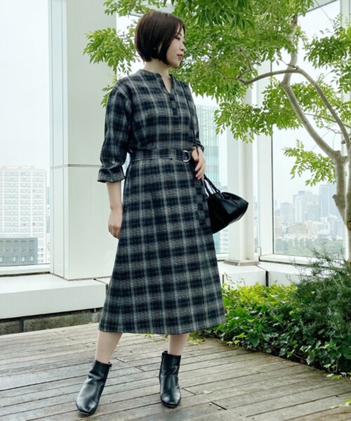 国内発送 裏起毛スキッパーワンピース ワンピース セール Untitled アンタイトル のファッション 洗える ワンピース ドレス ワンピース 洗える ワンピース