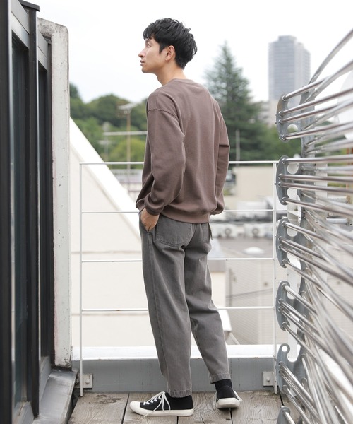 LAKOLE（ラコレ）の「TCワッフル裏起毛プルオーバー / LAKOLE（スウェット・メンズ・ホワイト/ブラウン/ライトグリーン/アイボリー・MEDIUM/LARGE）」の10枚目の写真