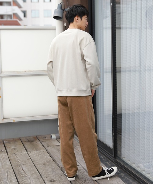 LAKOLE（ラコレ）の「TCワッフル裏起毛プルオーバー / LAKOLE（スウェット・メンズ・ホワイト/ブラウン/ライトグリーン/アイボリー・MEDIUM/LARGE）」の13枚目の写真