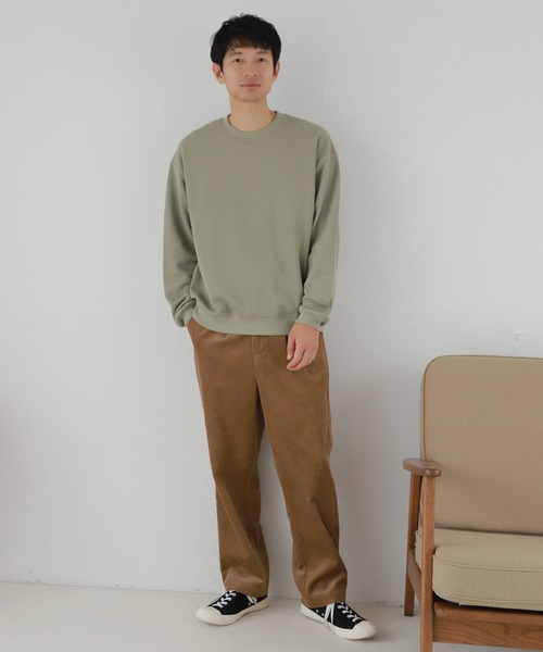 LAKOLE（ラコレ）の「TCワッフル裏起毛プルオーバー / LAKOLE（スウェット・メンズ・ホワイト/ブラウン/ライトグリーン/アイボリー・MEDIUM/LARGE）」の15枚目の写真