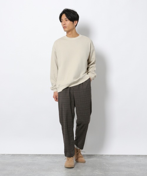 LAKOLE（ラコレ）の「TCワッフル裏起毛プルオーバー / LAKOLE（スウェット・メンズ・ホワイト/ブラウン/ライトグリーン/アイボリー・MEDIUM/LARGE）」の20枚目の写真