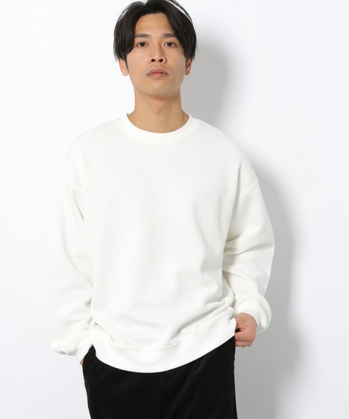 LAKOLE（ラコレ）の「TCワッフル裏起毛プルオーバー / LAKOLE（スウェット・メンズ・ホワイト/ブラウン/ライトグリーン/アイボリー・MEDIUM/LARGE）」の22枚目の写真