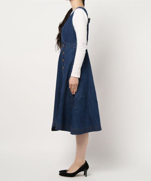 WILLSELECTION デニムステッチジャンスカ ベージュ　ウィルセレクショ WILLSELECTION デニムステッチジャンスカ ベージュ ウィル
