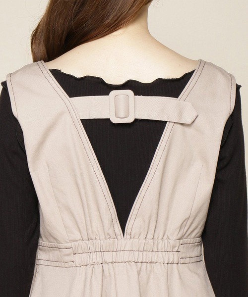 WILLSELECTION デニムステッチジャンスカ ベージュ　ウィルセレクショ WILLSELECTION デニムステッチジャンスカ ベージュ ウィル