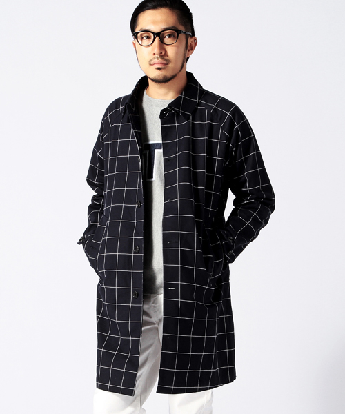 BEAMS（ビームス）の「BEAMS / ストレッチ ステンカラー （ステンカラーコート・メンズ・ベージュ/ネイビー/その他1・SMALL/MEDIUM/LARGE/X-LARGE）」の3枚目の写真